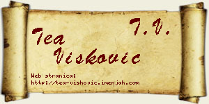 Tea Višković vizit kartica